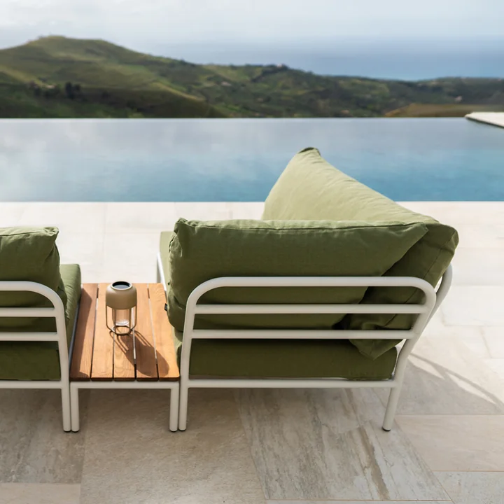 HOUE - Level 2 Sofa, right, muted white / leaf