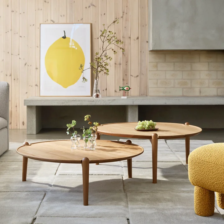 Design House Stockholm - Aria Side tables high and low, oak