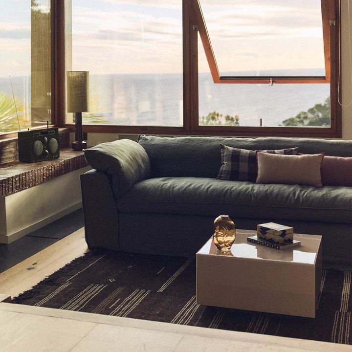 HKliving - Nomad Sofa, linen / army green