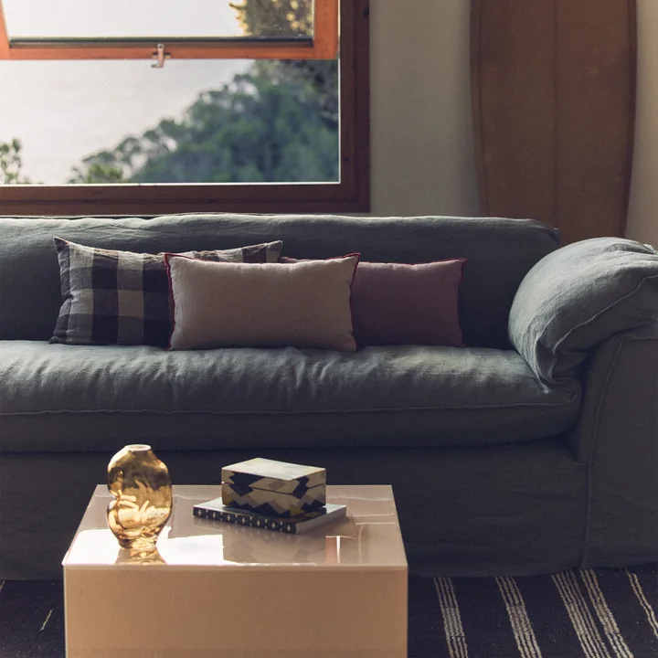 HKliving - Nomad Sofa, linen / army green