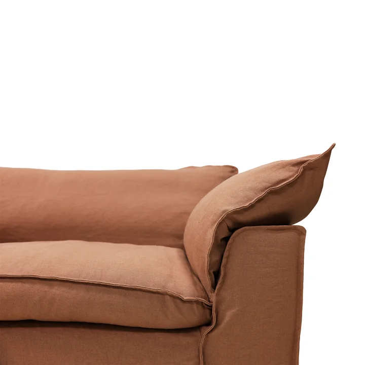 HKliving - Nomad sofa, linen / dusty rose