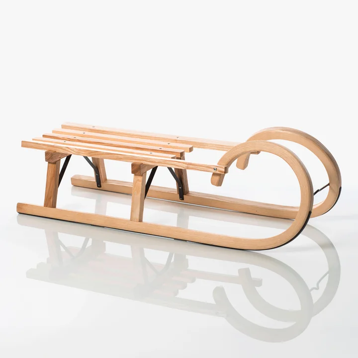 Sirch - Horn sled slatted seat 100 cm, solid oak