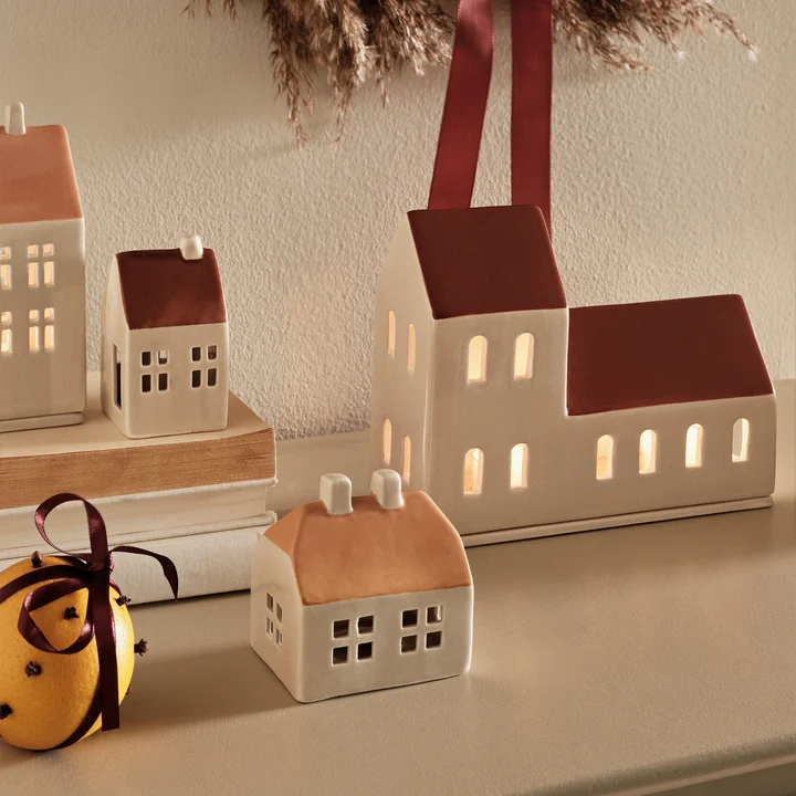 Broste Copenhagen - Bo Christmas tree decoration, nut brown / smoked paprika (set of 2)