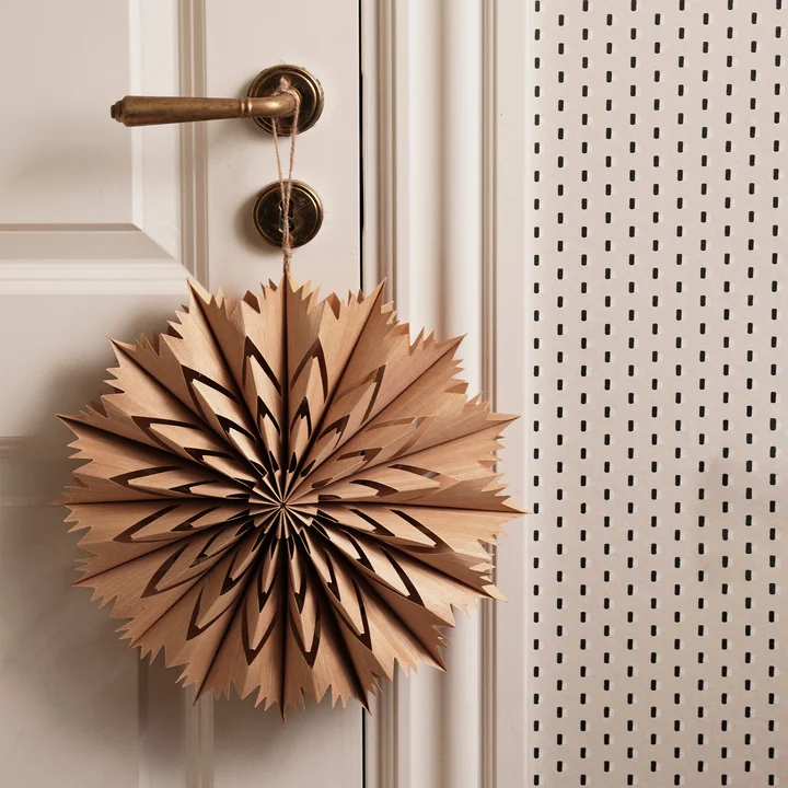 Broste Copenhagen - Venja poinsettia S, Ø 30 cm, natural