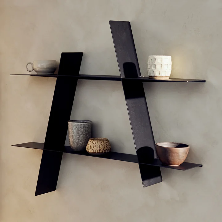 Andersen Furniture - A-Shelf large, black lacquered steel