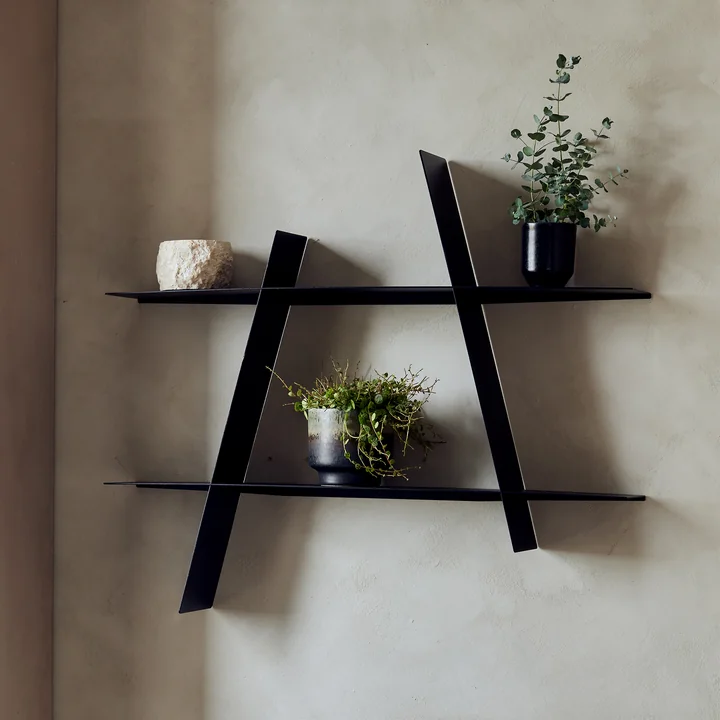 Andersen Furniture - A-Shelf medium, black lacquered steel
