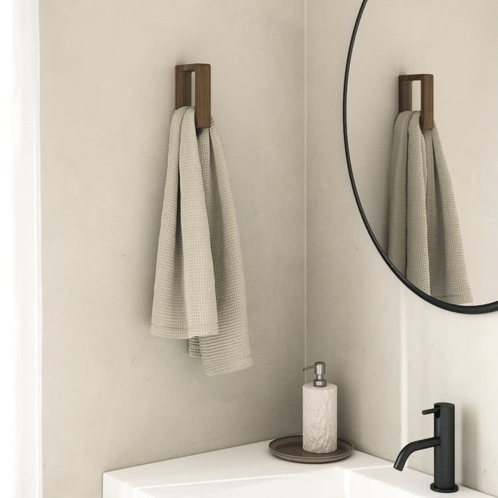 Andersen Furniture - Grip towel rail, dark stained ash