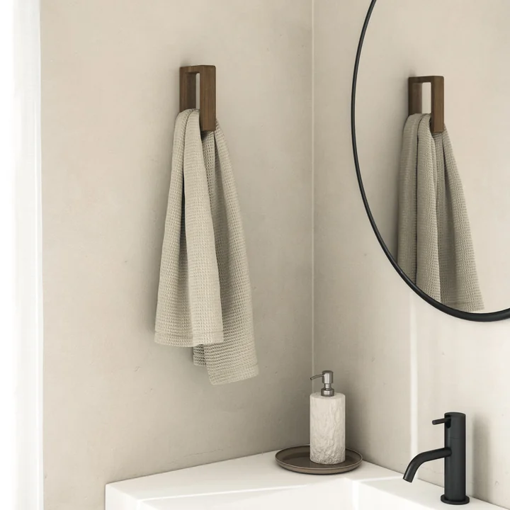 Andersen Furniture - Grip towel rail, dark stained ash