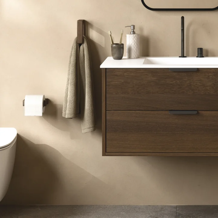 Andersen Furniture - Grip towel rail, dark stained ash