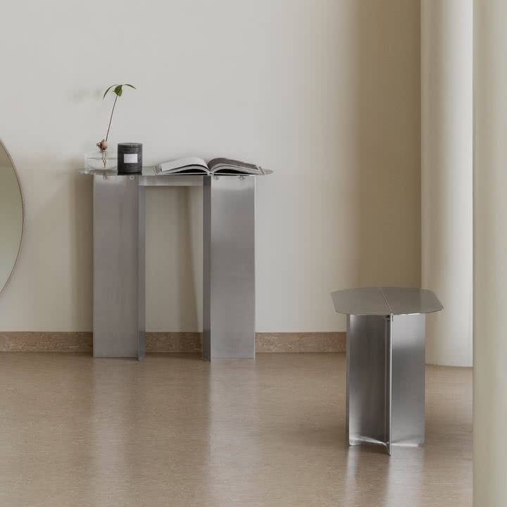 Blomus - Oru Sideboard and bench, stainless steel matt