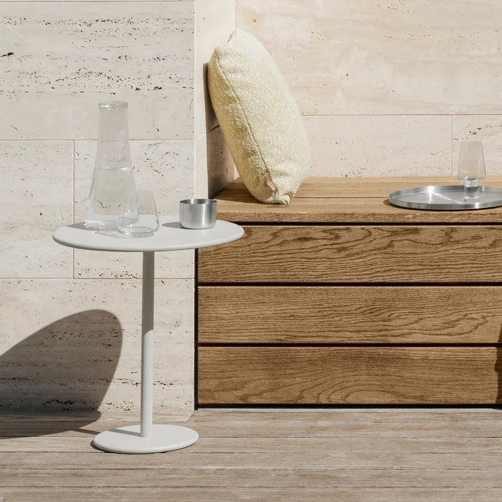 Blomus - Stay Garden side table, H 45 cm Ø 40 cm, silk gray