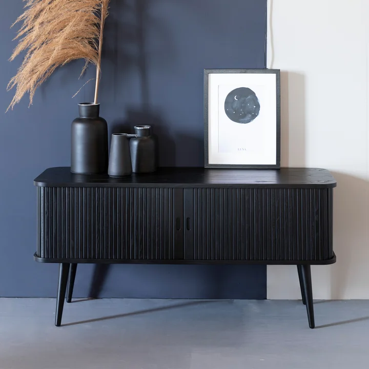 Zuiver - Barbier Sideboard with sliding doors, black
