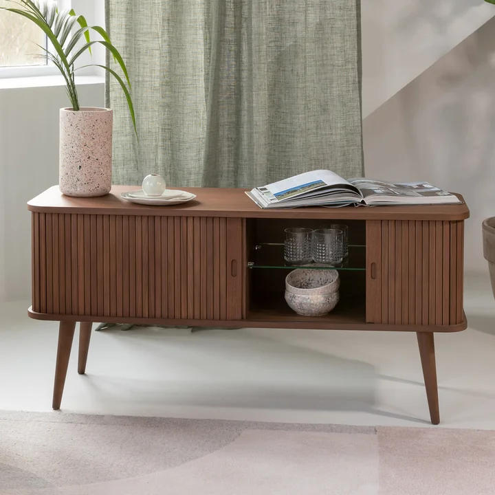Zuiver - Barbier Sideboard with sliding doors, walnut
