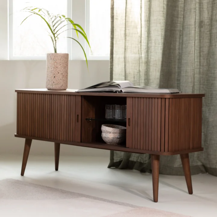 Zuiver - Barbier Sideboard with sliding doors, walnut