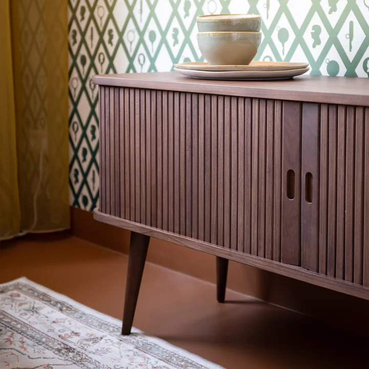 Zuiver - Barbier Sideboard with sliding doors, walnut