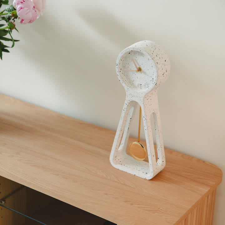 Zuiver - Pendulum Time Table clock, terrazzo white
