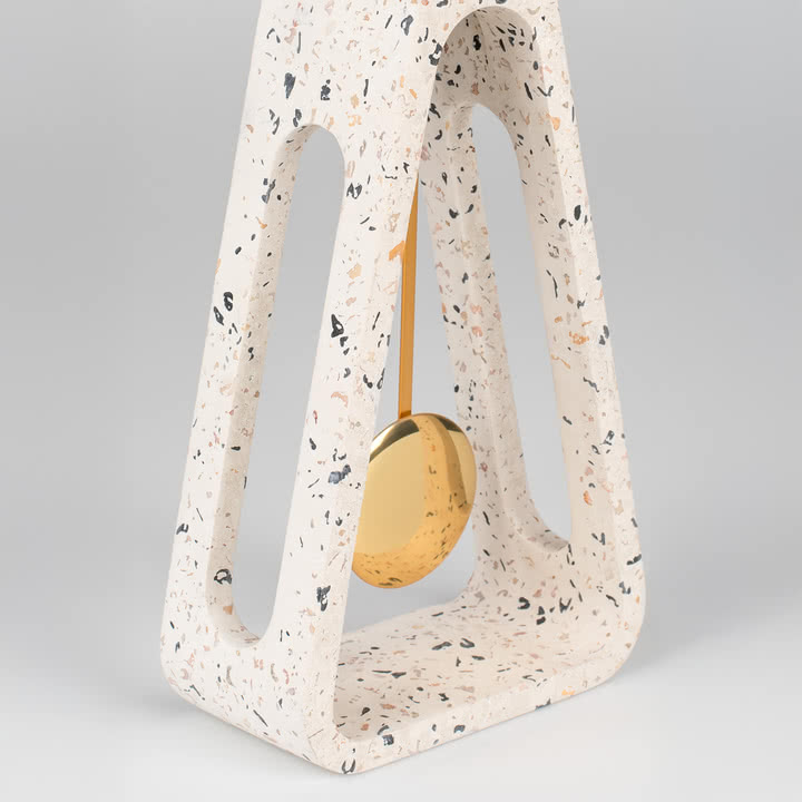 Zuiver - Pendulum Time Table clock, terrazzo white