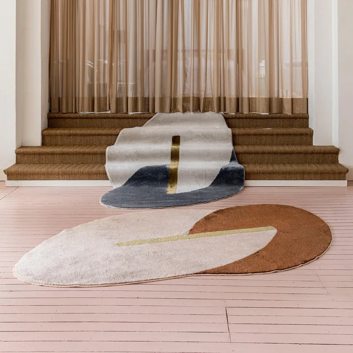 Zuiver - Phila Rug, 160 x 257 cm, terra and blue
