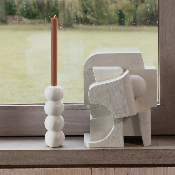 Zuiver - Rome Candlestick, white marble