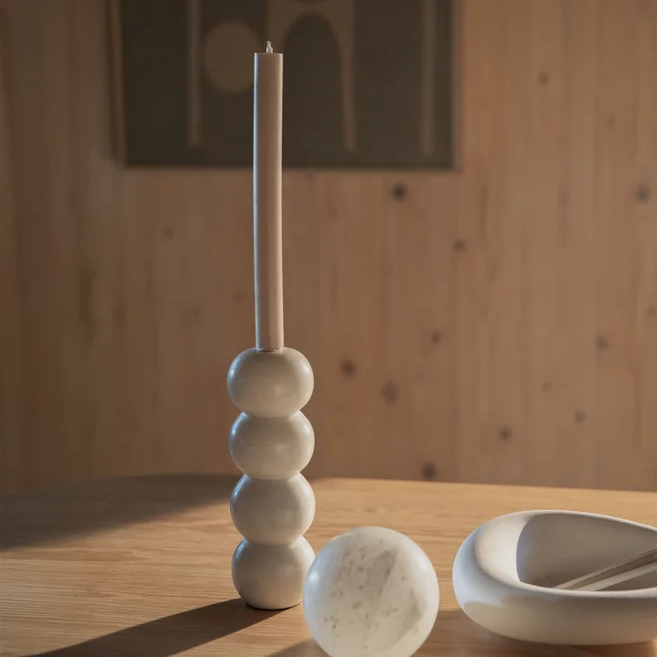 Zuiver - Rome Candlestick, white marble