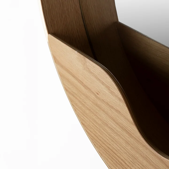 Zuiver - Round Wall Wall mirror, oak veneer