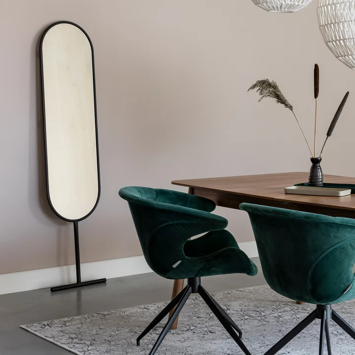 Zuiver - Tess Oval standing mirror, black