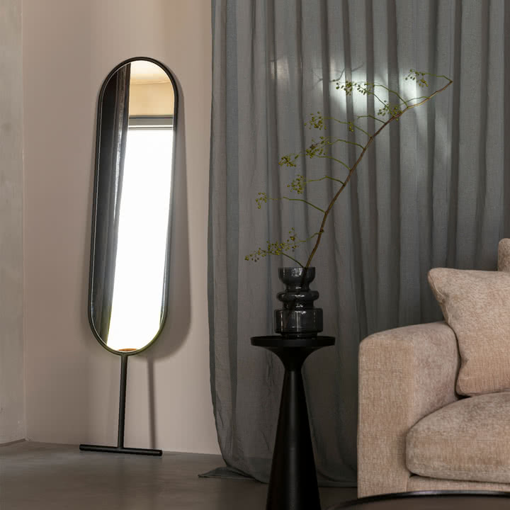 Zuiver - Tess Oval standing mirror, black