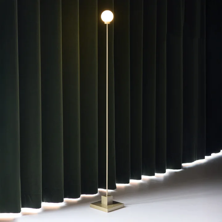 Northern - Snowball LED floor lamp with rechargeable battery, brass