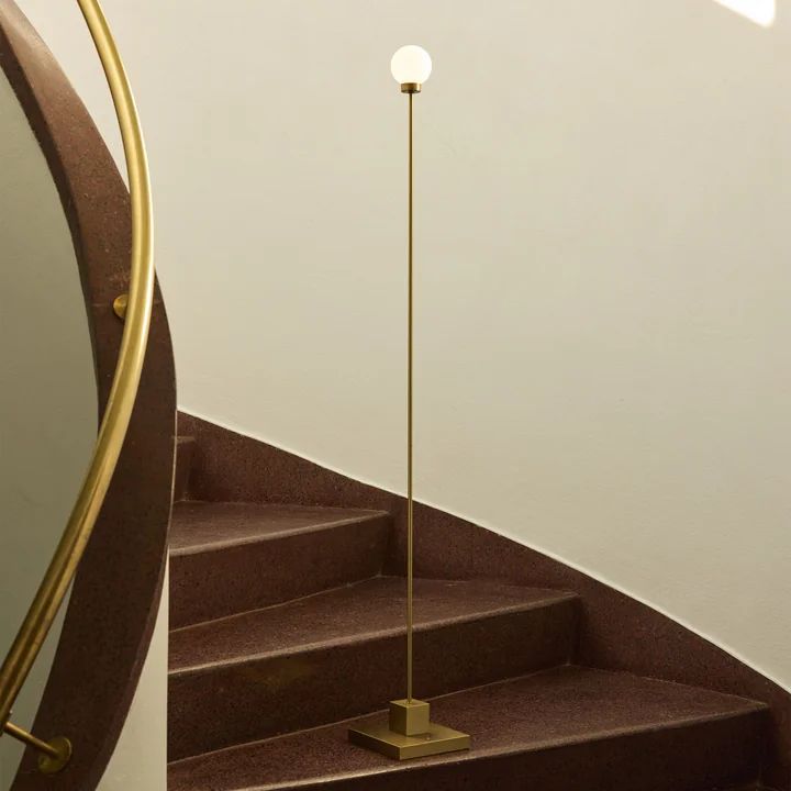 Northern - Snowball LED floor lamp with rechargeable battery, brass