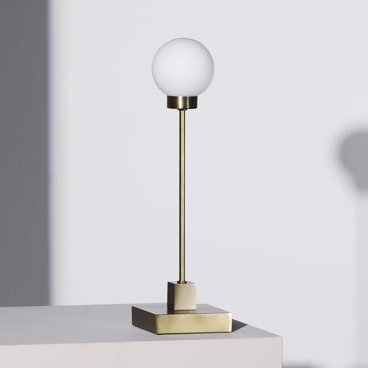 Northern - Snowball LED table lamp with rechargeable battery, brass