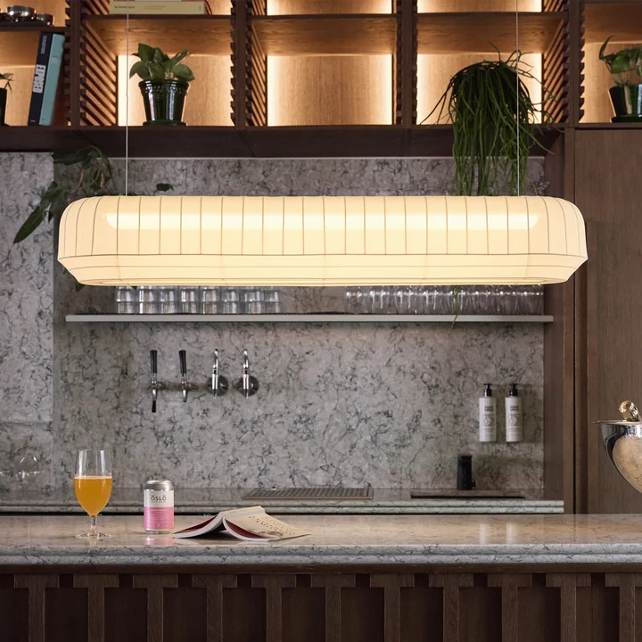 Northern - Tradition LED pendant light, linear, L 120 cm, off-white