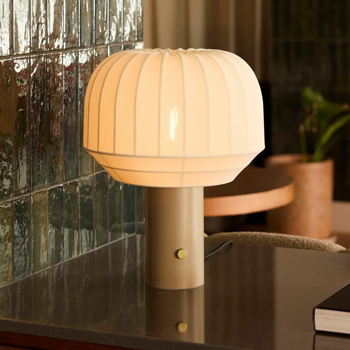 Northern - Tradition table lamp, Ø 29 cm / H 39 cm, offwhite / gray-beige