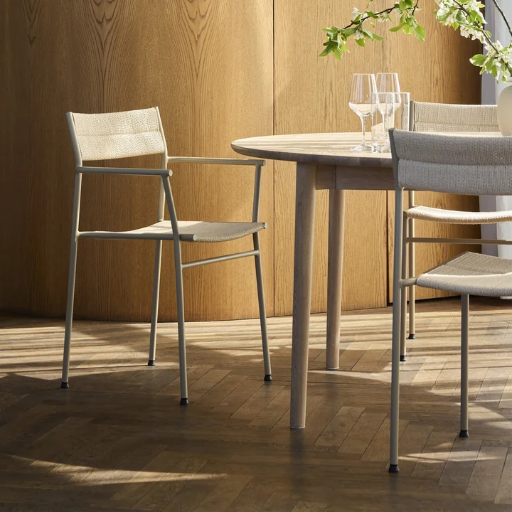 Northern - Vev armchair, gray beige / natural