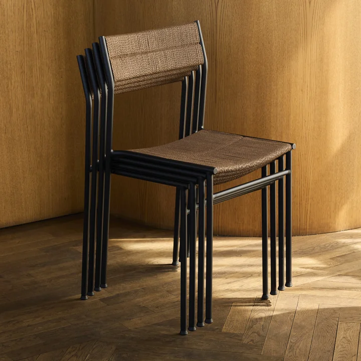 Northern - Vev chair, black / brown