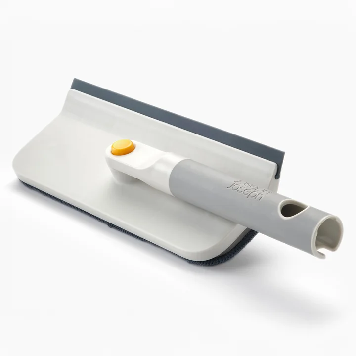 Joseph Joseph - CleanTech 2-in-1 microfiber window wiper and squeegee, stone