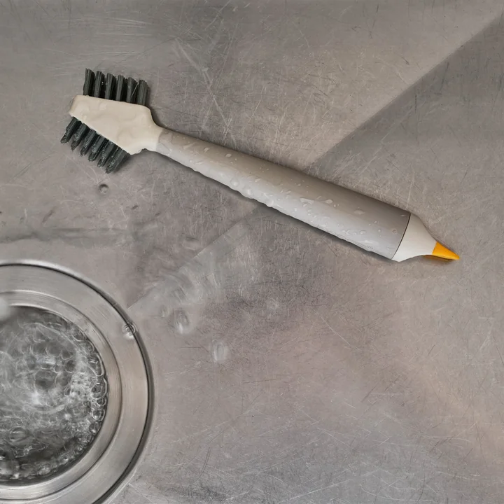 Joseph Joseph - CleanTech 3-in-1 small cleaning brush with handle, light stone