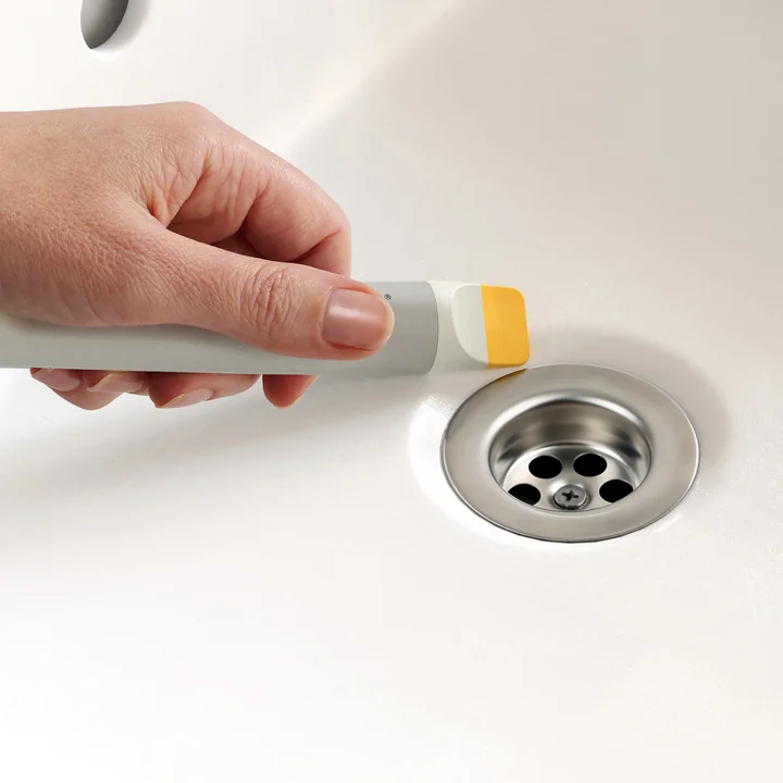 Joseph Joseph - CleanTech 3-in-1 small cleaning brush with handle, light stone