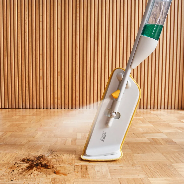 Joseph Joseph - CleanTech Spray mop with scouring pad, light stone