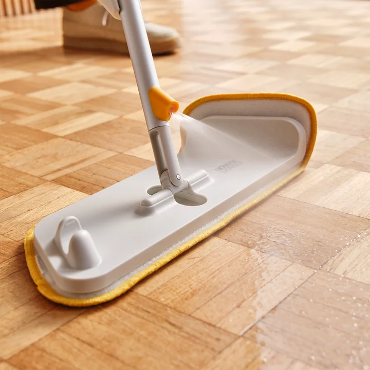 Joseph Joseph - CleanTech Spray mop with scouring pad, light stone