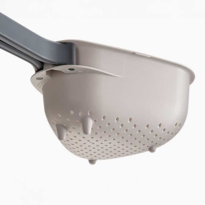 Joseph Joseph - Droplet Kitchen colander with foldable handles, large, stone