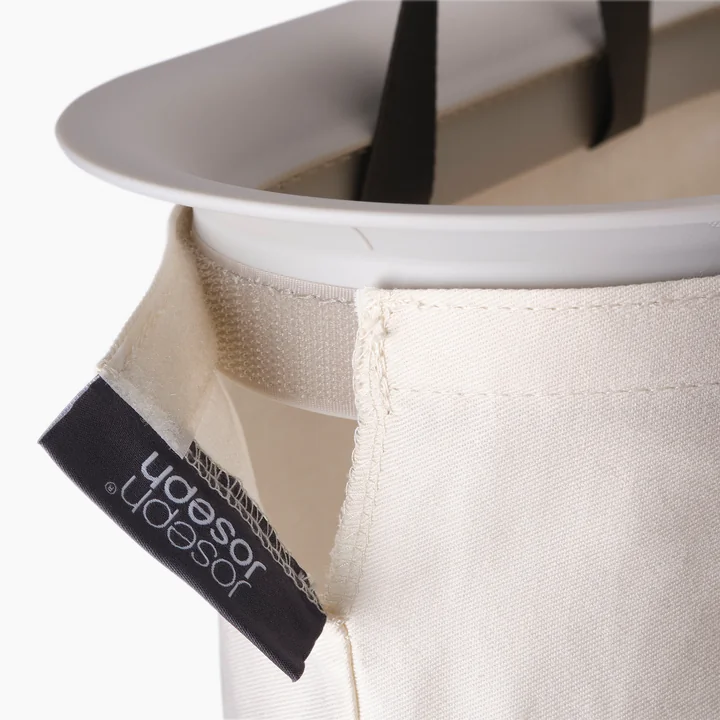 Joseph Joseph - Tota Trio Luxe laundry basket with three compartments 90 l, bamboo ecru