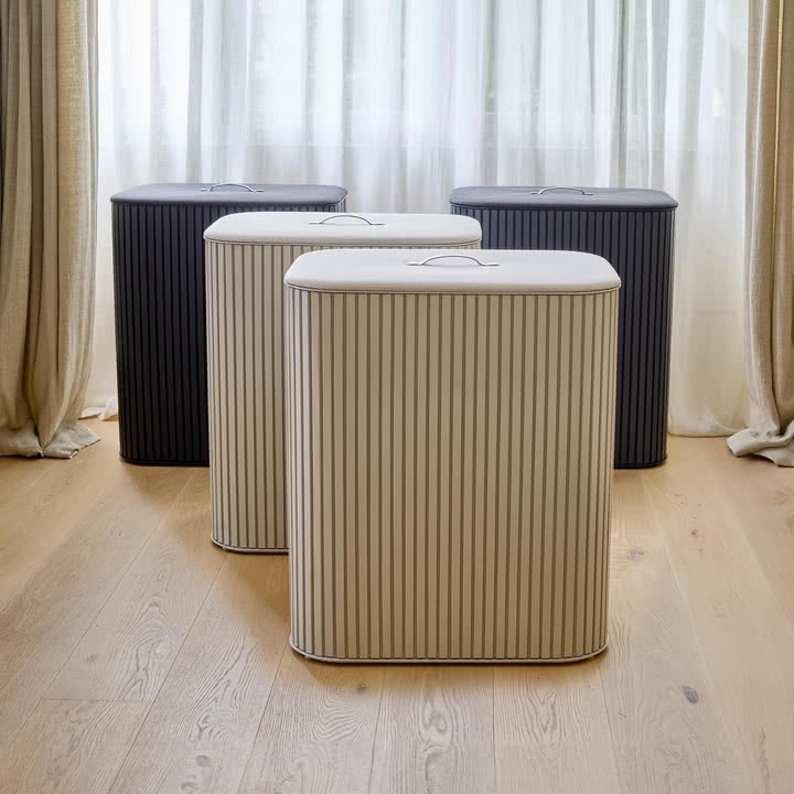 Joseph Joseph - Tota Luxe Laundry separation baskets 90 l, bamboo ecru and black