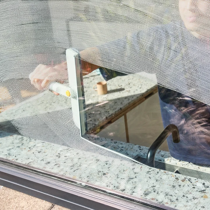 Joseph Joseph - CleanTech 2-in-1 microfiber window wiper and squeegee, stone