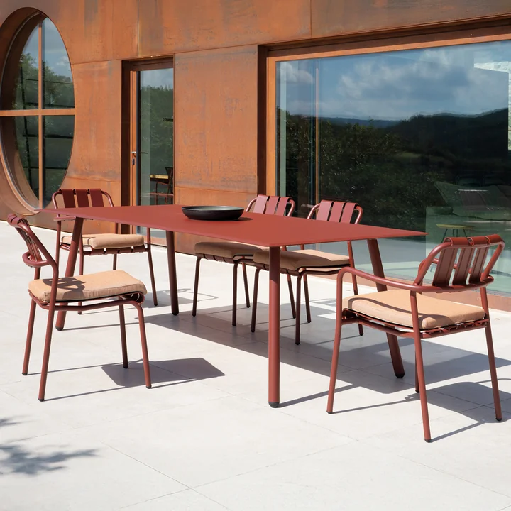 Vermobil - Verdea chair, armchair and table, terracotta