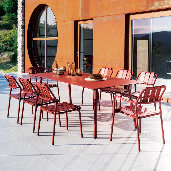 Vermobil - Verdea chair, armchair and table, terracotta