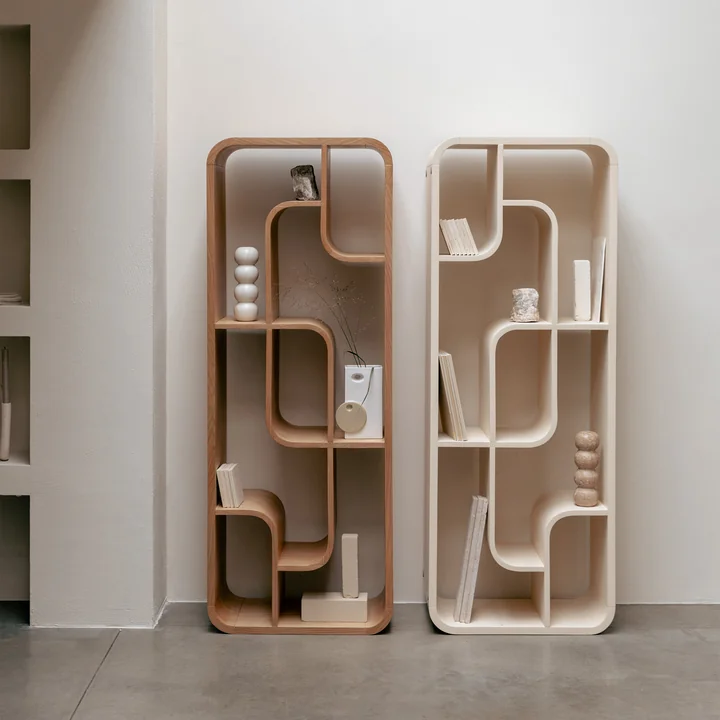 Zuiver - Seven Shelf, natural oak and beige