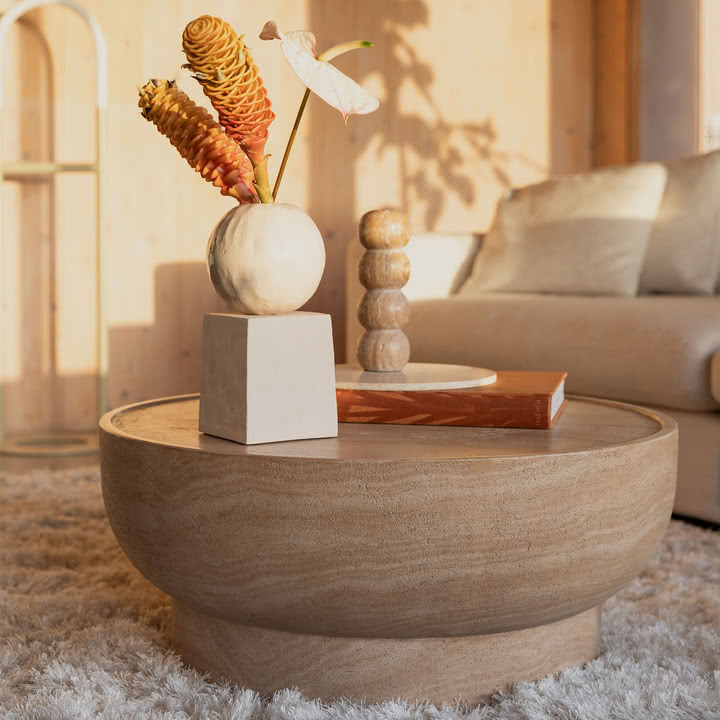 Zuiver - Noble Coffee table Ø 80 cm, beige