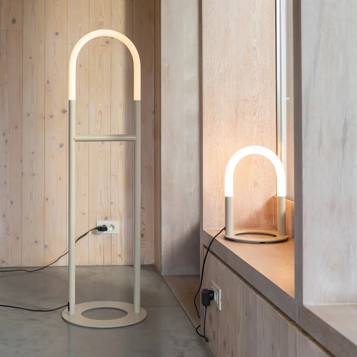 Zuiver - Arch LED floor lamp and table lamp, beige