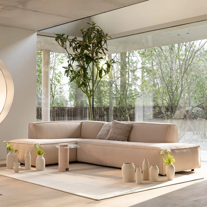 Zuiver - Fat Freddy Rib Corner sofa, left / natural