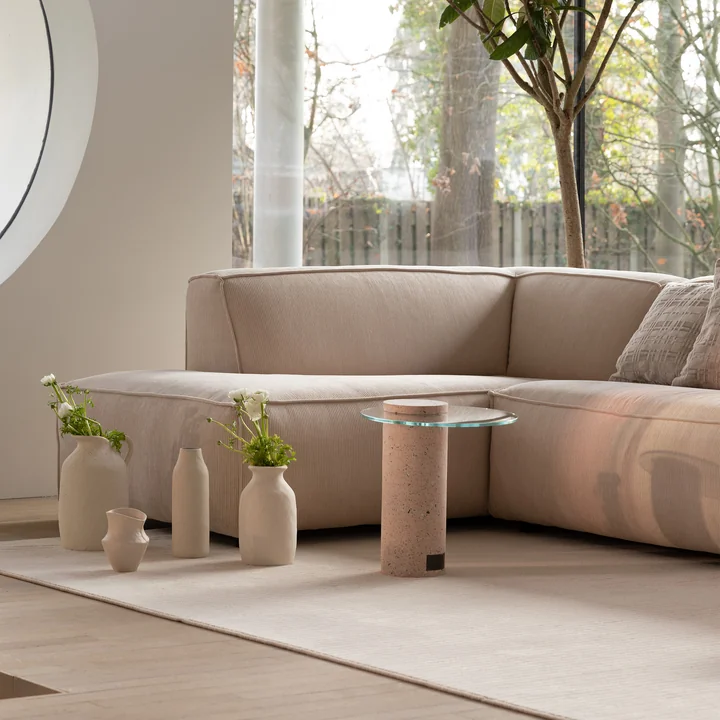 Zuiver - Fat Freddy Rib Corner sofa, left / natural